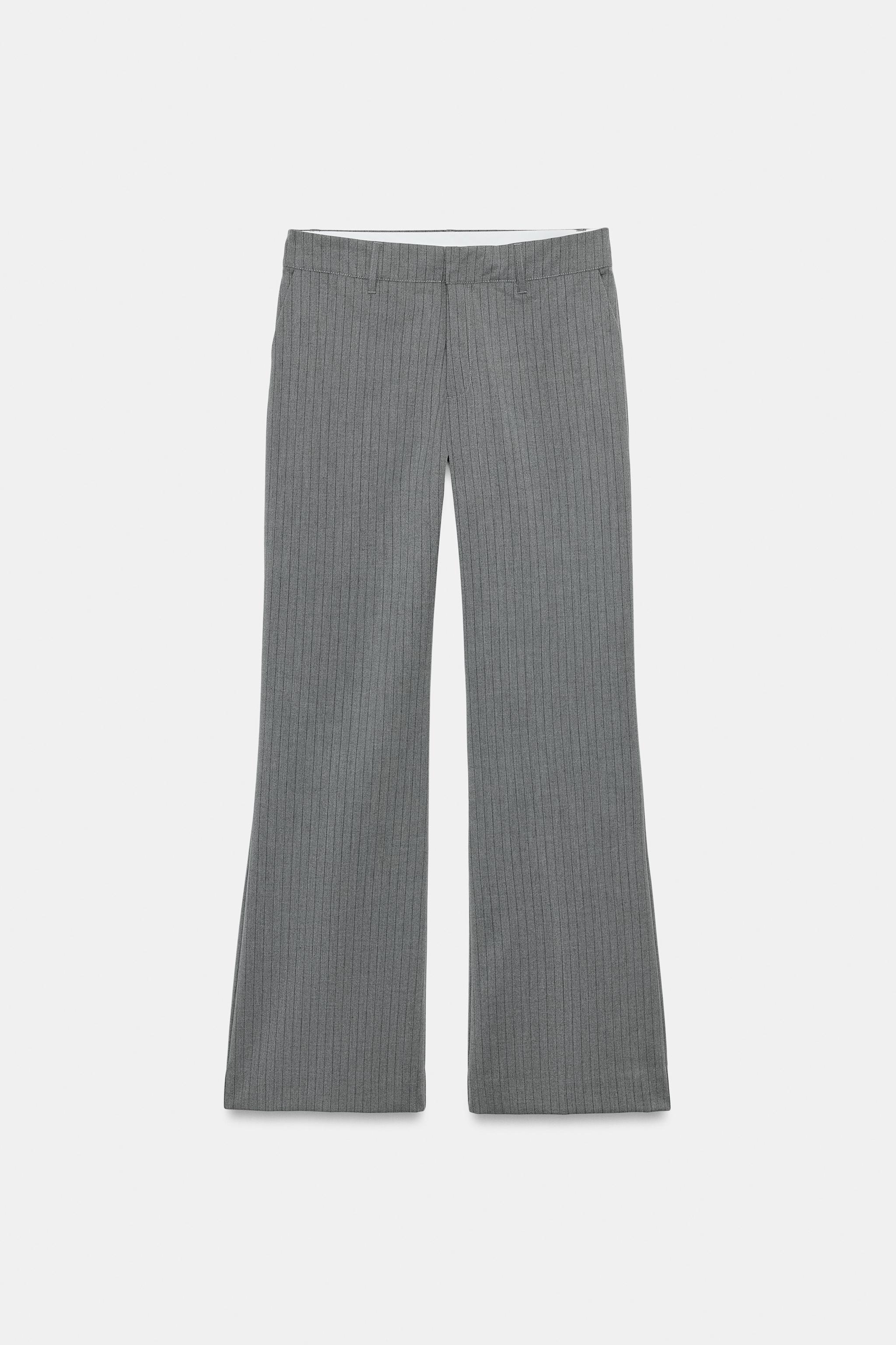 PANTALON À RAYURES TAILLE BASSE